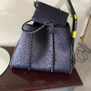 Gorgeous Deep blue and black Animal print bag!